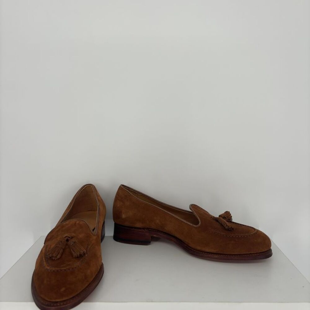 Meermin Chestnut Suede Tassel Loafers